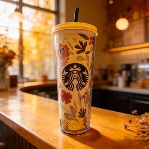 Starbucks Rare Venti Cold Cup 2014 Floral Harvest CollectionNWT COLLECTIBLE ITEM